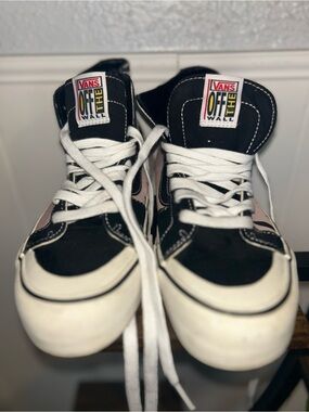 Vans Sk8-Hi Black & Pink High-Top Sneakers Palm Trees